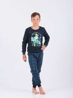 Dečija muška pidžama 504 Art.504-1, 100% pamuk za udoban san