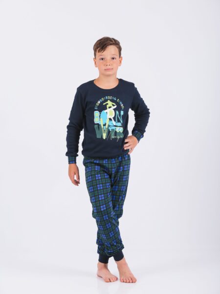 Dečija muška pidžama 504 Art.504-1, 100% pamuk za udoban san