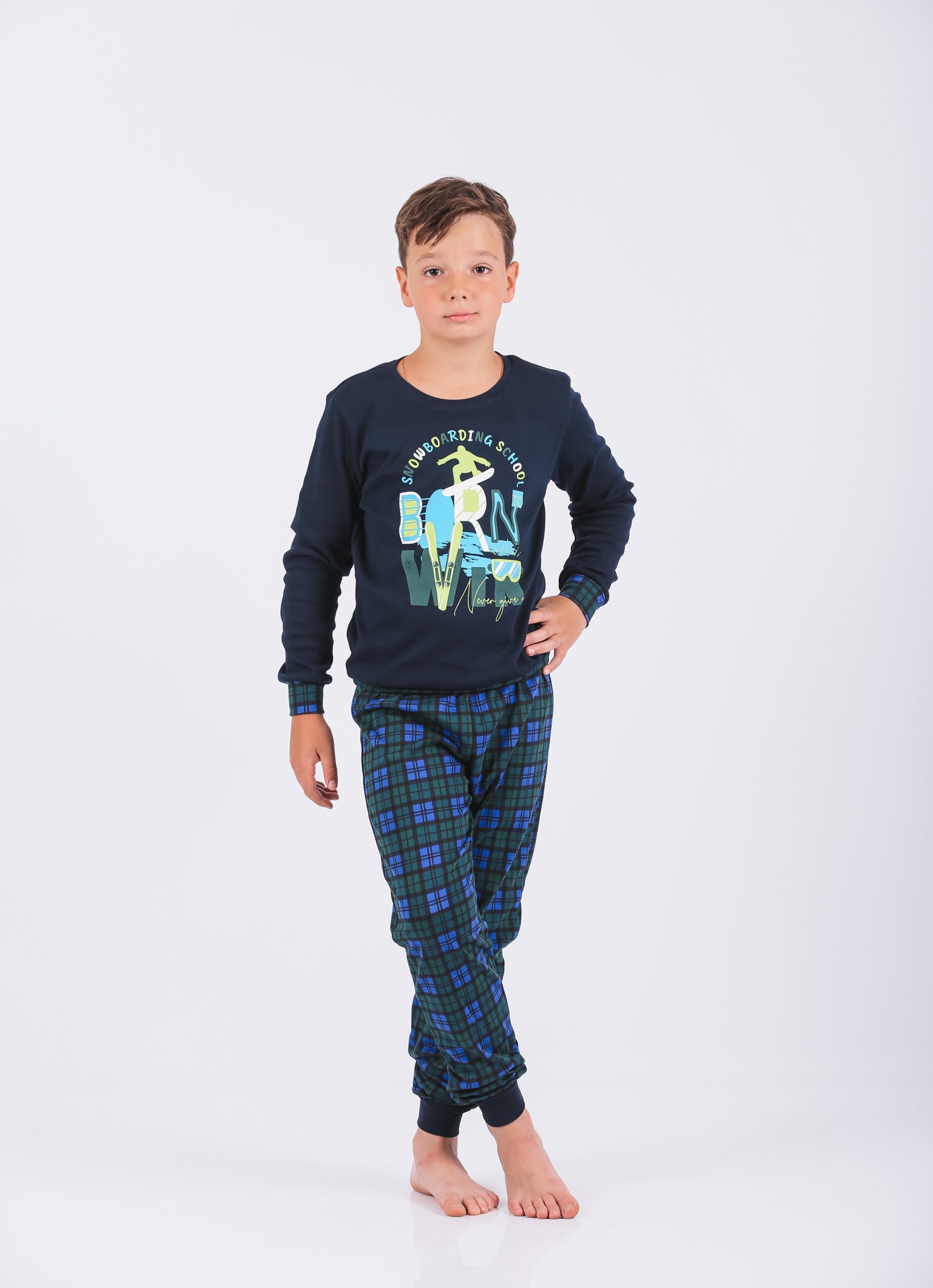 Dečija muška pidžama 504 Art.504-1, 100% pamuk za udoban san