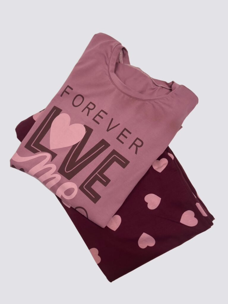 Lotos-pidzama-1072-slika4 bordo roze