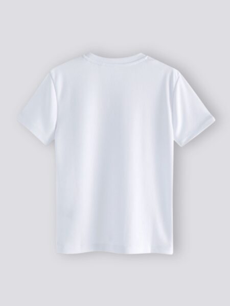 Bela majica za fizičko za decu, kratak rukav