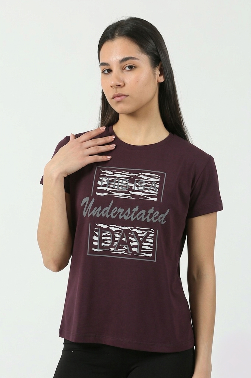 Ženska pamučna majica 1063 bordo boja – Lotos Arilje