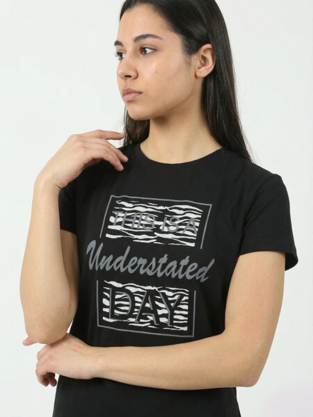 Ženska pamučna majica 1063 crna boja – Lotos Arilje