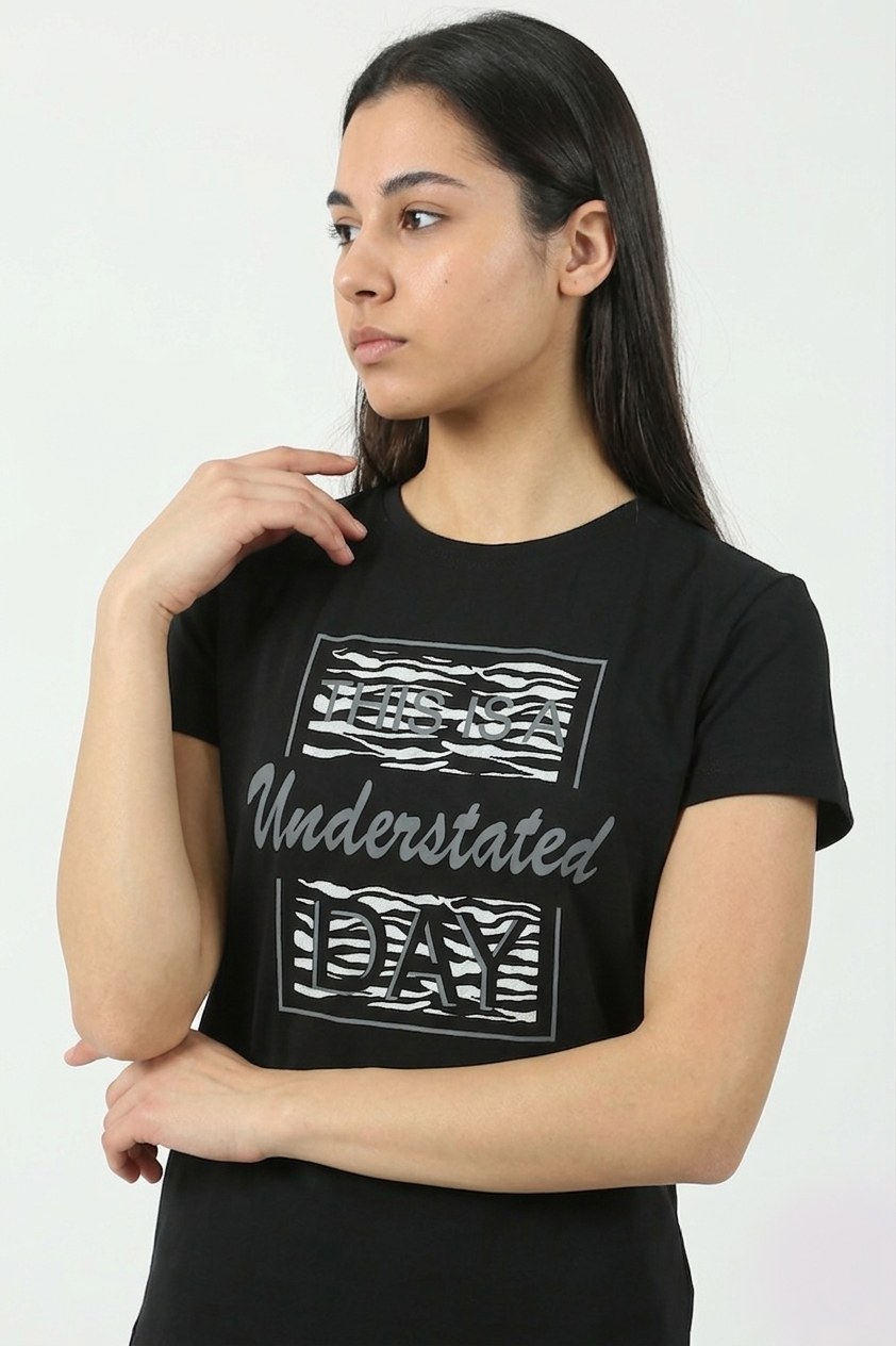 Ženska pamučna majica 1063 crna boja – Lotos Arilje