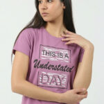 Ženska pamučna majica 1063 lila boja – Lotos Arilje