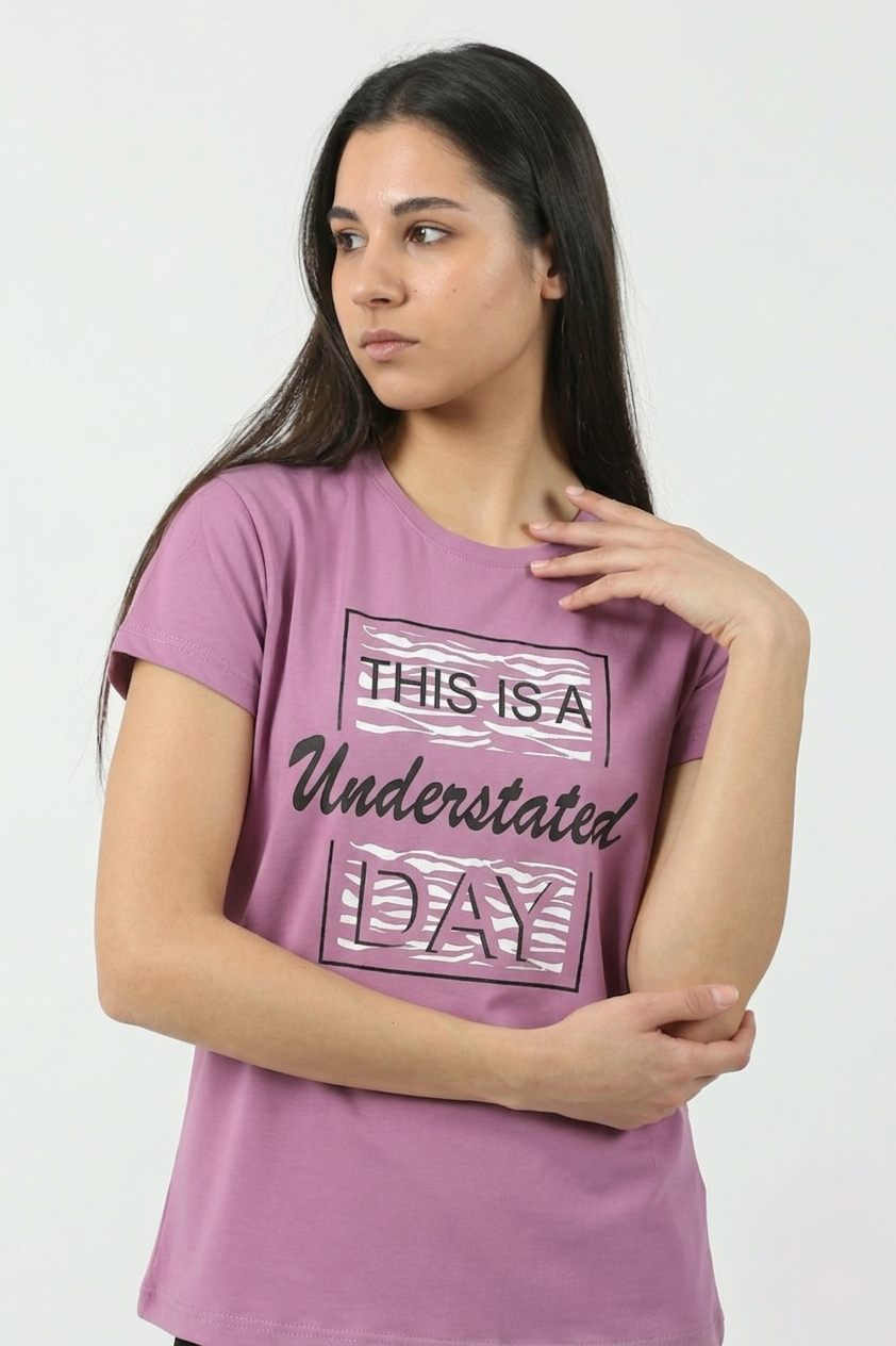 Ženska pamučna majica 1063 lila boja – Lotos Arilje