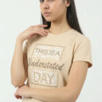 Ženska pamučna majica 1063 bež boja – Lotos Arilje