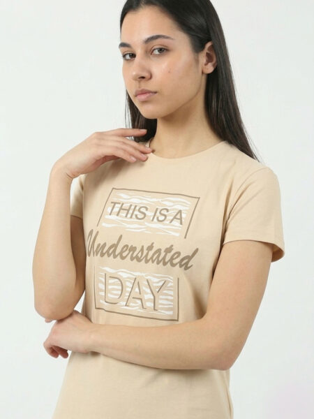 Ženska pamučna majica 1063 bež boja – Lotos Arilje