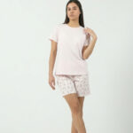 Ženski pamučni bebi dol 1201 roze, majica i šorc – Lotos Arilje