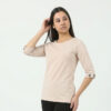 Ženska pamučna majica Megan 1040 bež, tričetvrt rukav – Lotos Arilje