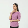Ženska pamučna majica Megan 1040 lila, tričetvrt rukav – Lotos Arilje
