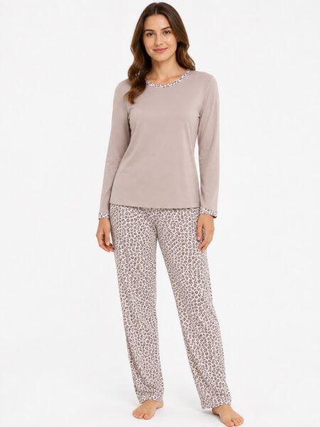 Art. 530832-4 Ženska pidžama 832 - animal print sa bež gornjim delom