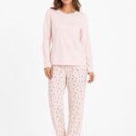 Art. 530832-3 Ženska pidžama 832 - roze sa cvetnim printom